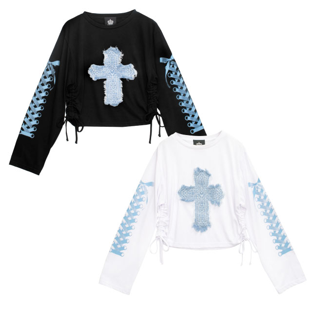 LISTEN FLAVOR����å���ե졼�С���������y2k���㡼��󥰥ȥåץ���WHITE��