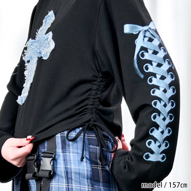 LISTEN FLAVOR����å���ե졼�С���������y2k���㡼��󥰥ȥåץ���WHITE��