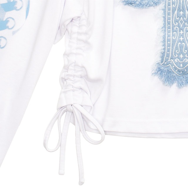 LISTEN FLAVOR����å���ե졼�С���������y2k���㡼��󥰥ȥåץ���WHITE��