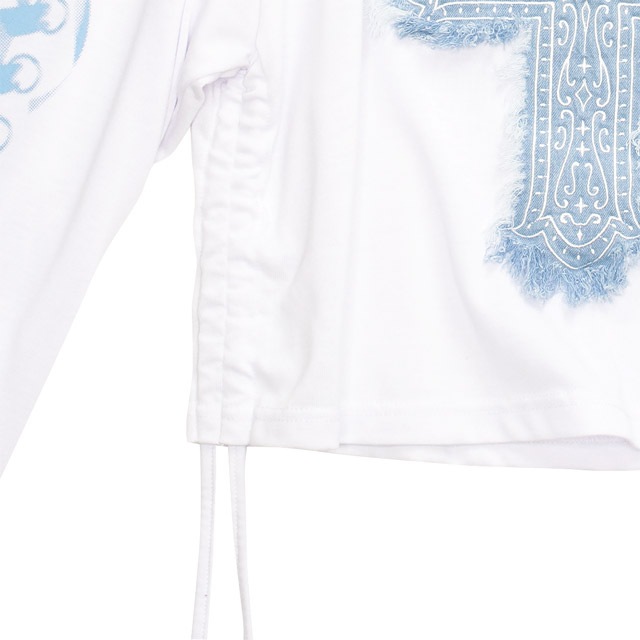 LISTEN FLAVOR����å���ե졼�С���������y2k���㡼��󥰥ȥåץ���WHITE��