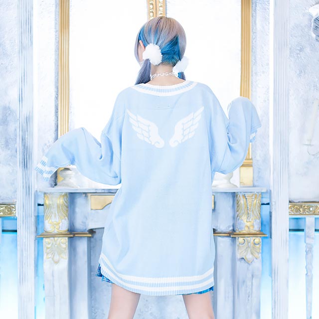 LISTEN FLAVORåե졼СŷȤΥƥ饤 Vͥå˥åȡL.BLUEWHITE