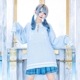 LISTEN FLAVORåե졼СŷȤΥƥ饤 Vͥå˥åȡL.BLUEWHITE