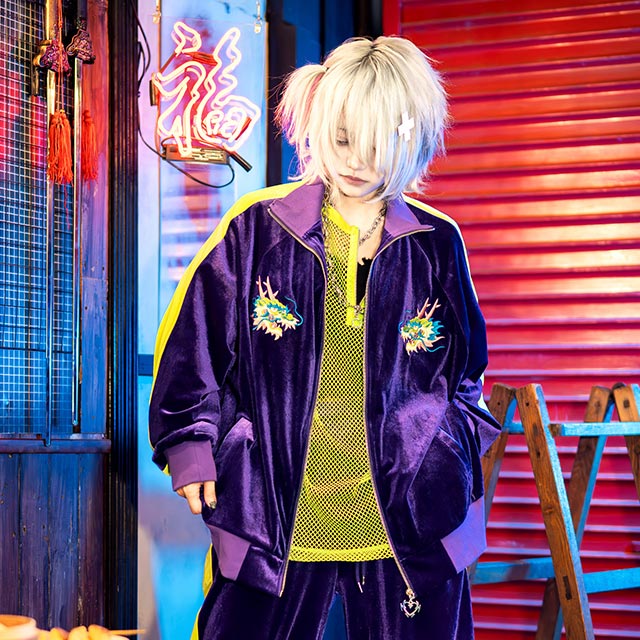 ドラゴンベロアトラックジャケット【BLACK】｜LISTEN FLAVOR