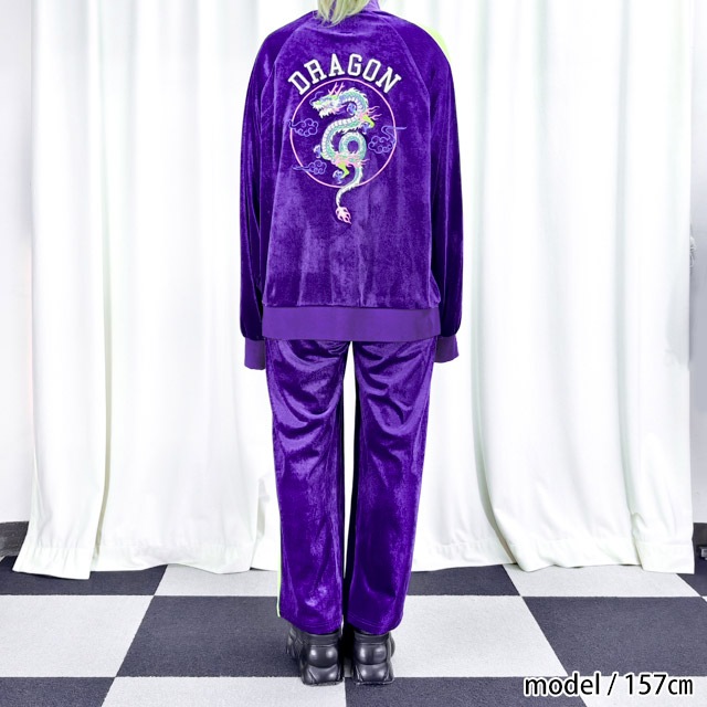 ドラゴンベロアトラックジャケット【BLACK】｜LISTEN FLAVOR(リッスン