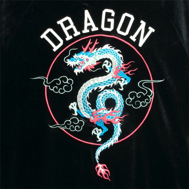 ドラゴンベロアトラックジャケット【BLACK】｜LISTEN FLAVOR(リッスン