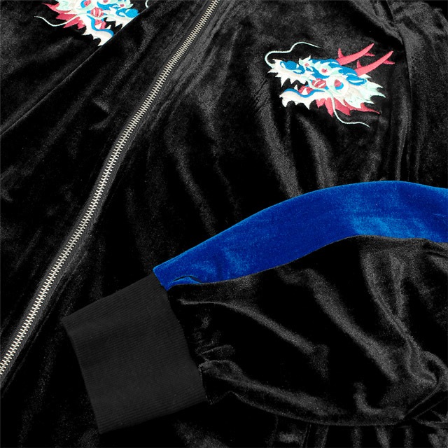 ドラゴンベロアトラックジャケット【BLACK】｜LISTEN FLAVOR(リッスン