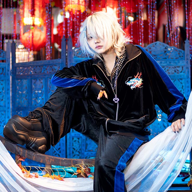 ドラゴンベロアトラックジャケット【BLACK】｜LISTEN FLAVOR(リッスン