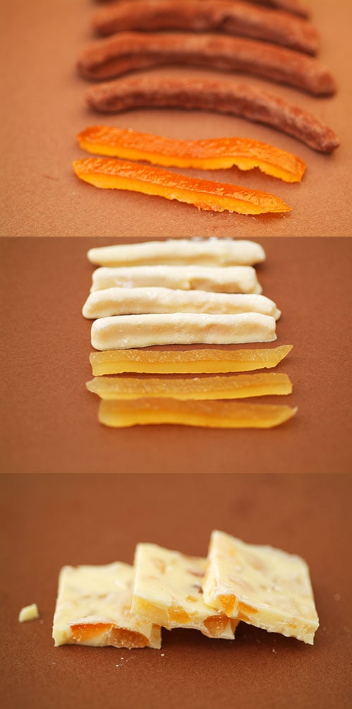 チョコレート6種類/オレンジピール&オレンジホワイト&レモンピール