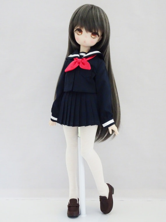 MDD/アゾン45/DDP セーラー服/ミニ丈（冬服/紺×白ライン