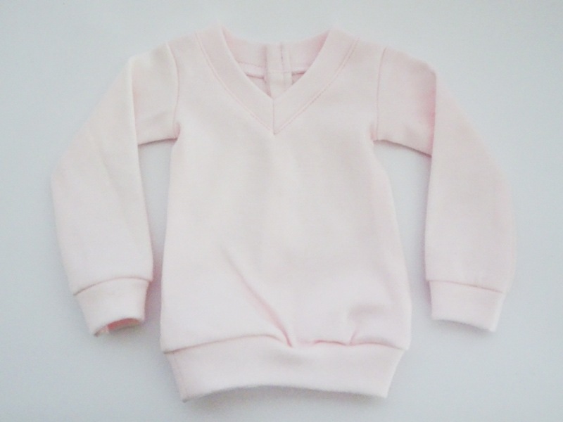 【単品】オビツ50/オビツ48/AZO2(G) ビックシルエットVネックトレーナー(パステルピンク) 【40~50cm】単品商品,トップス