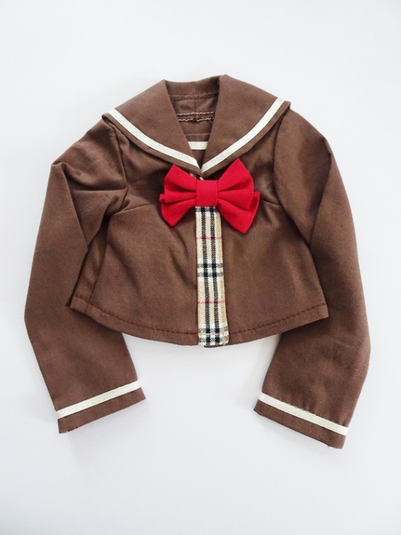 単品/制服コーデ】MDD/DDP 如月学園セーラー服/長袖（茶/赤リボン