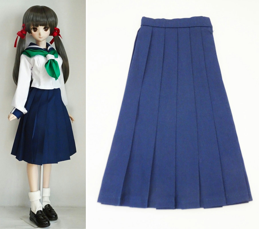 単品】DDS/DD/AZO2 12本ひだプリーツスカート/ロング丈（紺