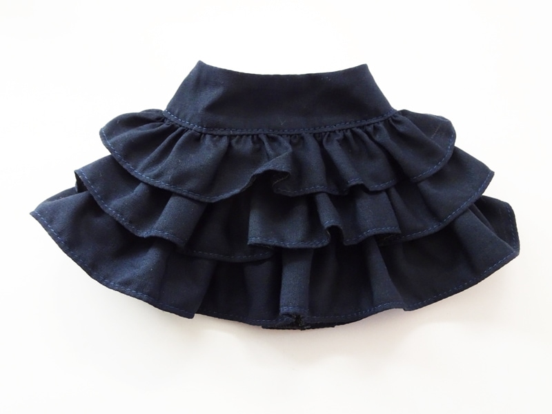 単品】MDD 3段フリルスカート(紺） | 【40～50cm】単品商品