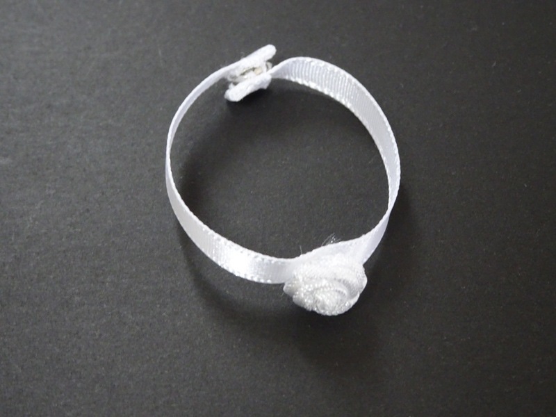 タム☆ホワイトバラ2色トリミングチョーカー120本 可愛いタラコちゃんチョーカー【20個入り】 Pet choker Dog