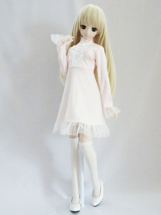 DDS/DD/DDdy/スマートドール(S) ベルフリルワンピース（ピンク/白