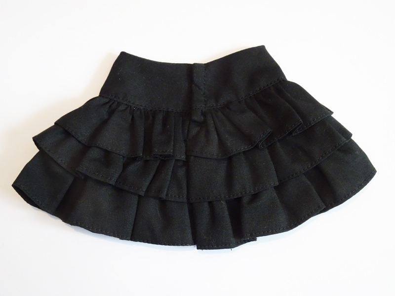 単品】MDD 3段フリルスカート(黒） | 【40～50cm】単品商品,ボトムス