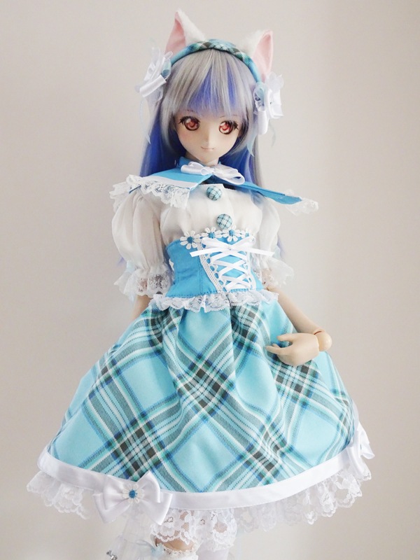 青と白のドレスのドール 約60cm 60cm】ドルフィードリーム(DDS/DD),ドレス・衣装 | | DD(L胸) 獣人村の