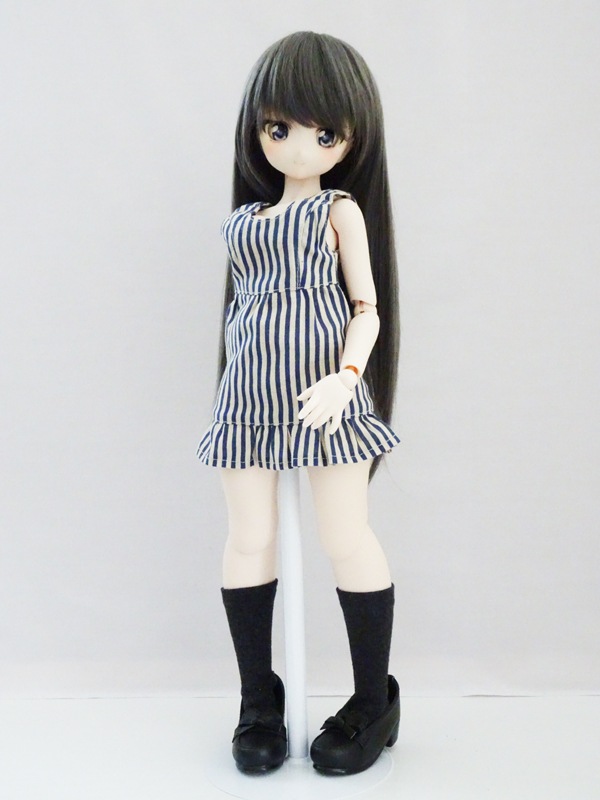 MDD(L/もちあし) ストライプワンピース＆ボレロのネイビーセット