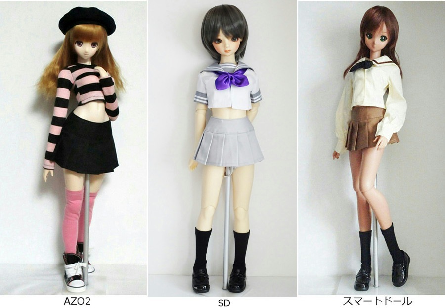 単品】DDS/DD/DDdy/SD/スマートドール/AZO2 HBプリーツスカート（赤