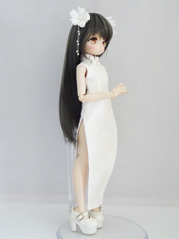 MDD(S) 金襴ロング華チャイナ（白華）【宅配便のみ】 | 【40cm】ミニ