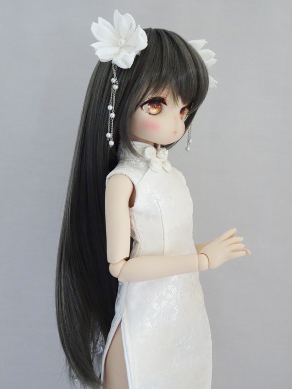 MDD(S) 金襴ロング華チャイナ（白華）【宅配便のみ】 | 【40cm】ミニ