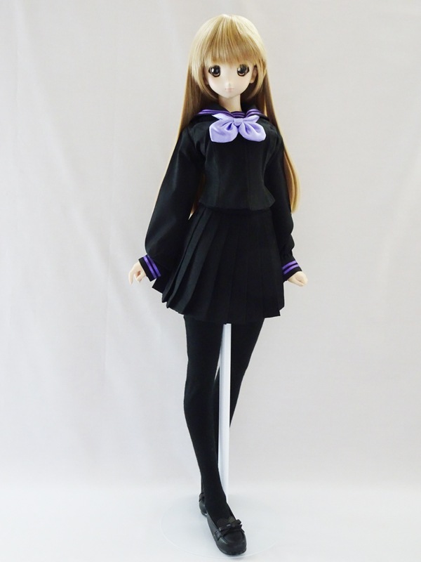 DDdy セーラー服/長袖（冬服/黒×紫ライン） | 【60cm】ドルフィー