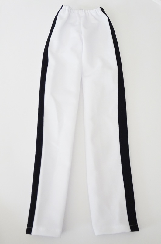 単品】DD/DDdy/スマートドール ジャージパンツ（白/黒ライン