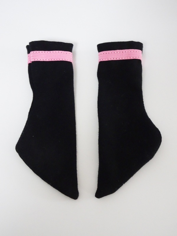 単品】MDD ラインソックス（黒/濃いピンクライン） | 【40～50cm】単品