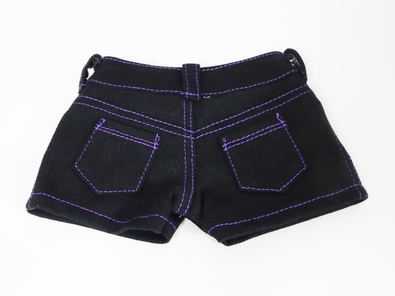 単品】DDdy ステッチショートパンツFIT（黒/紫ステッチ） | 【60cm