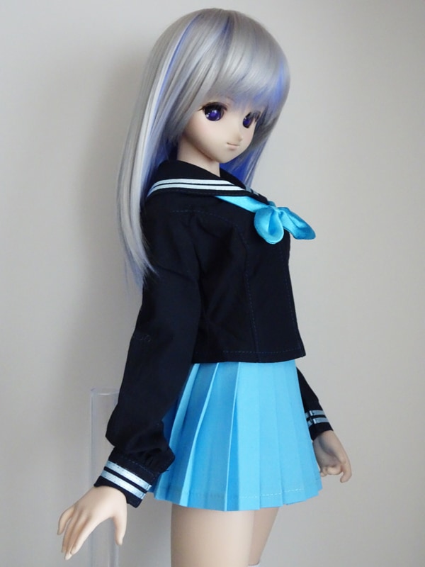 DDS/DD(M.L) セーラー服セット（紺と水色/長袖＆半袖/ミニ丈