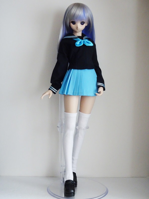 DDS/DD(M.L) セーラー服セット（紺と水色/長袖＆半袖/ミニ丈