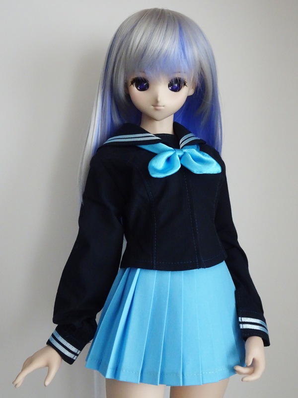 DDS/DD(M.L) セーラー服セット（紺と水色/長袖＆半袖/ミニ丈