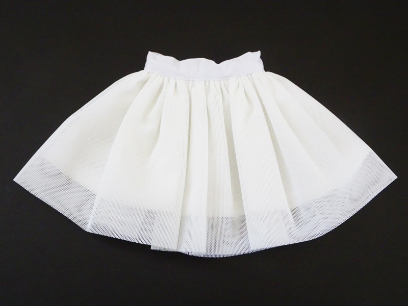 単品】40cm～50cm/DDS/DD ミニ丈チュールスカート（白