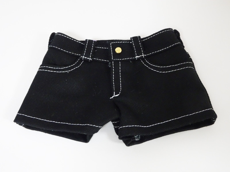 単品】DDdy ステッチショートパンツFIT（黒/白ステッチ