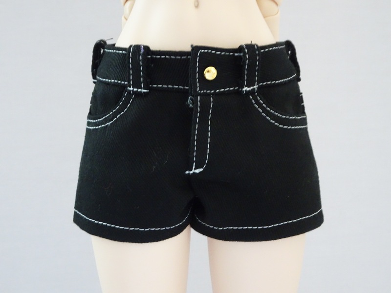 単品】DDdy ステッチショートパンツFIT（黒/白ステッチ） | 【60cm