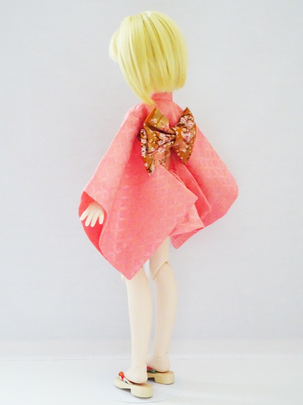 MDD(もちあし) キラキラ着物ワンピース（ピンク） | 【40cm】ミニ