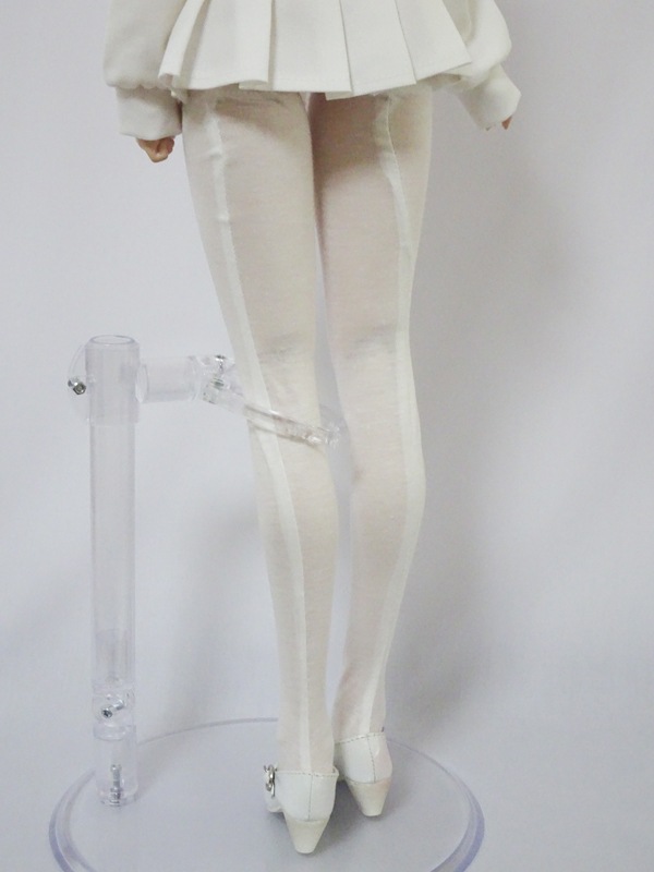 単品】DD/DDdy シンプルサイハイソックス（白ニット） | 【60cm】単品