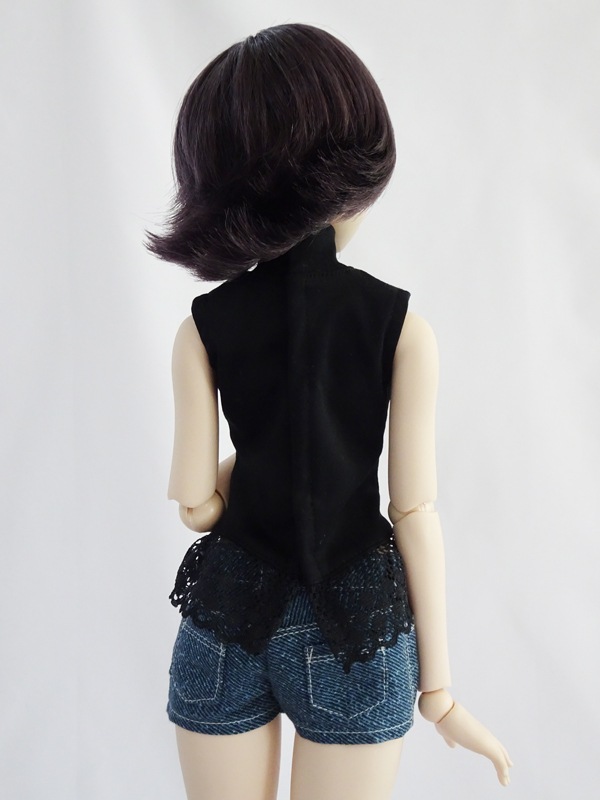 単品】DDS/DD/DDdy/SD/スマートドール 裾レースタンクトップ（黒/黒
