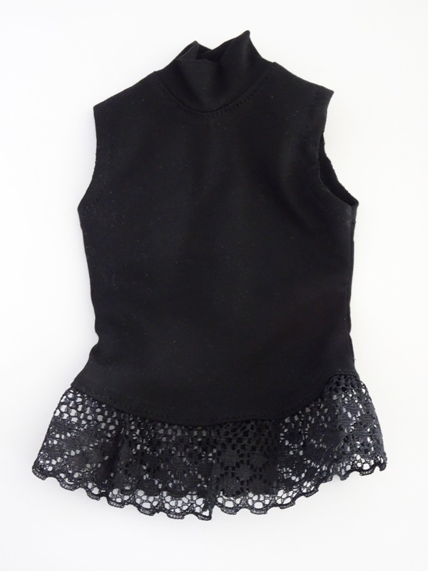 単品】DDS/DD/DDdy/SD/スマートドール 裾レースタンクトップ（黒/黒