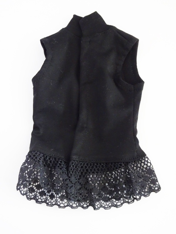 単品】DDS/DD/DDdy/SD/スマートドール 裾レースタンクトップ（黒/黒