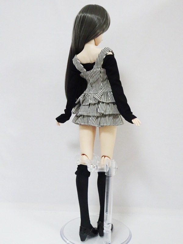 単品】DD ゆるゆるフリルハイソックス（黒/黒レース） | 【60cm】単品