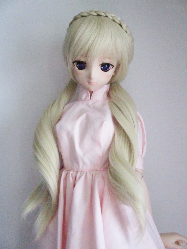 9インチ＊ドールウィッグ＊DD/MDD/SD】ゆるふわツインテール