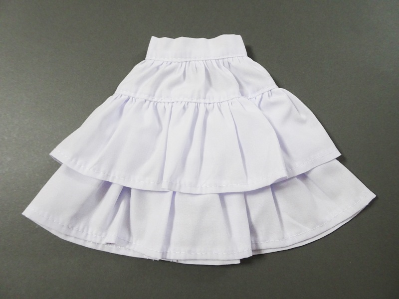 【単品】AZO2　２段スカート（白）