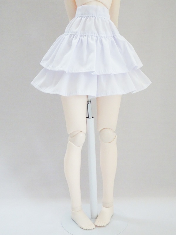 【単品】AZO2　２段スカート（白）