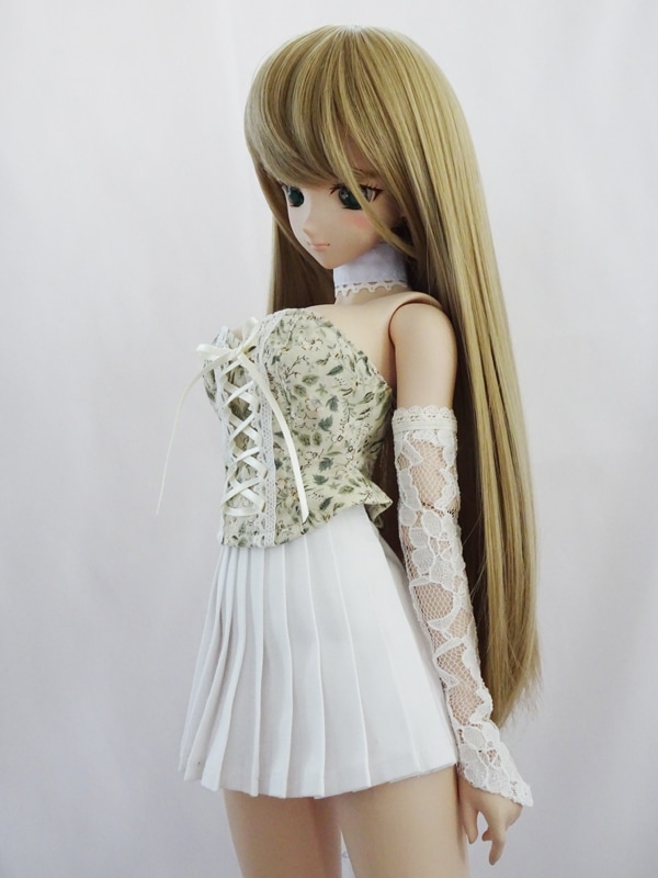 単品】DDS(L)/DD(L)/DDdy レースアップビスチェ（クリームフラワー