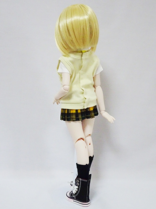 単品】40cm～50cmフリーサイズ プリーツスカート/ミニ丈（イエロー