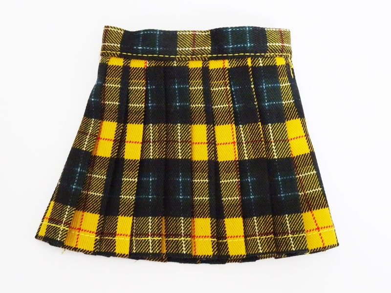 単品】40cm～50cmフリーサイズ プリーツスカート/ミニ丈（イエロー