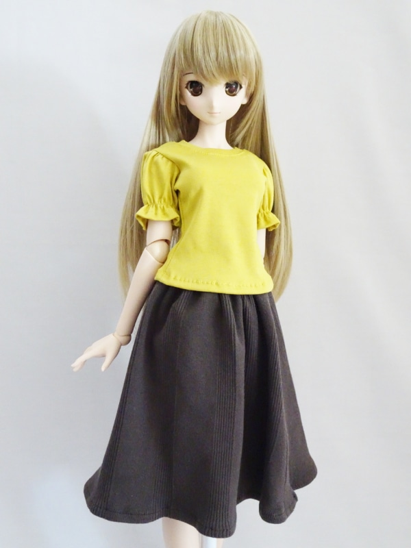 DD/SD　ファンシースムージセット(イエロー)スカート　ディーラー様製 60cm】ドルフィードリーム(DDS/DD),カジュアル・コーディネートセット