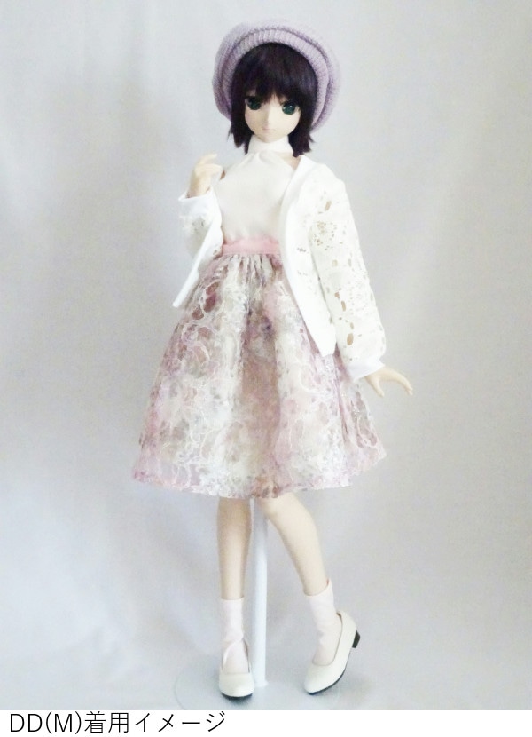 DDS/DD(S.M)/AZO2(G) チャンキーカーディガン＊レーススカートセット