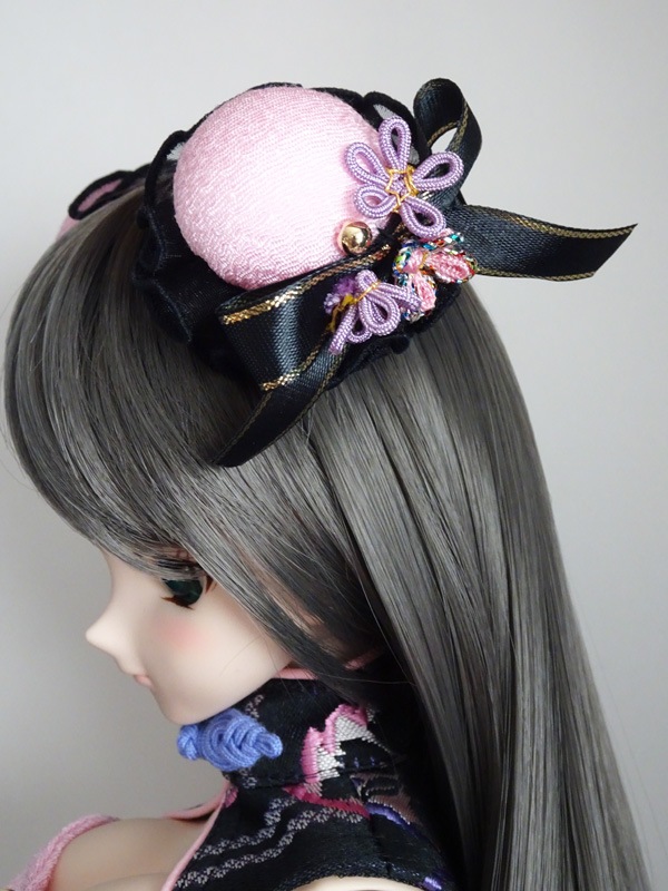 DD(L) フロントセクシー金襴ロングチャイナ（桜雨/ピンクパイピング/紫